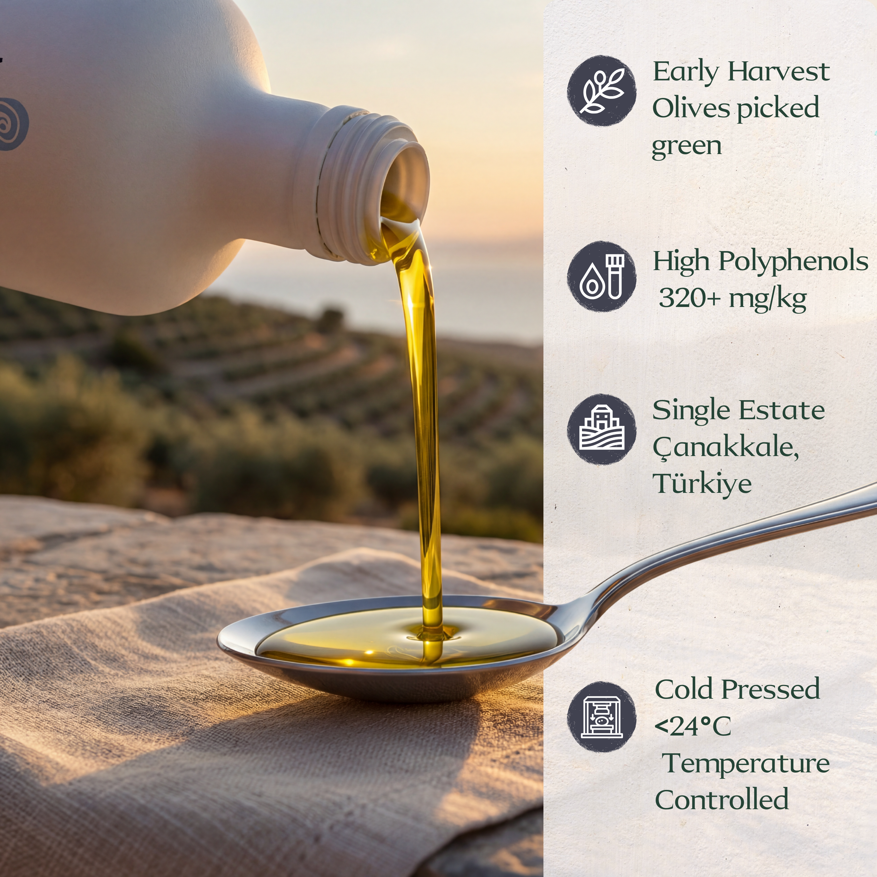 LYRASSOS Extra Virgin Olive Oil 500ml (16.9 fl oz) | High Polyphenol EVOO, Cold Pressed, Early Harvest, Rich Flavor