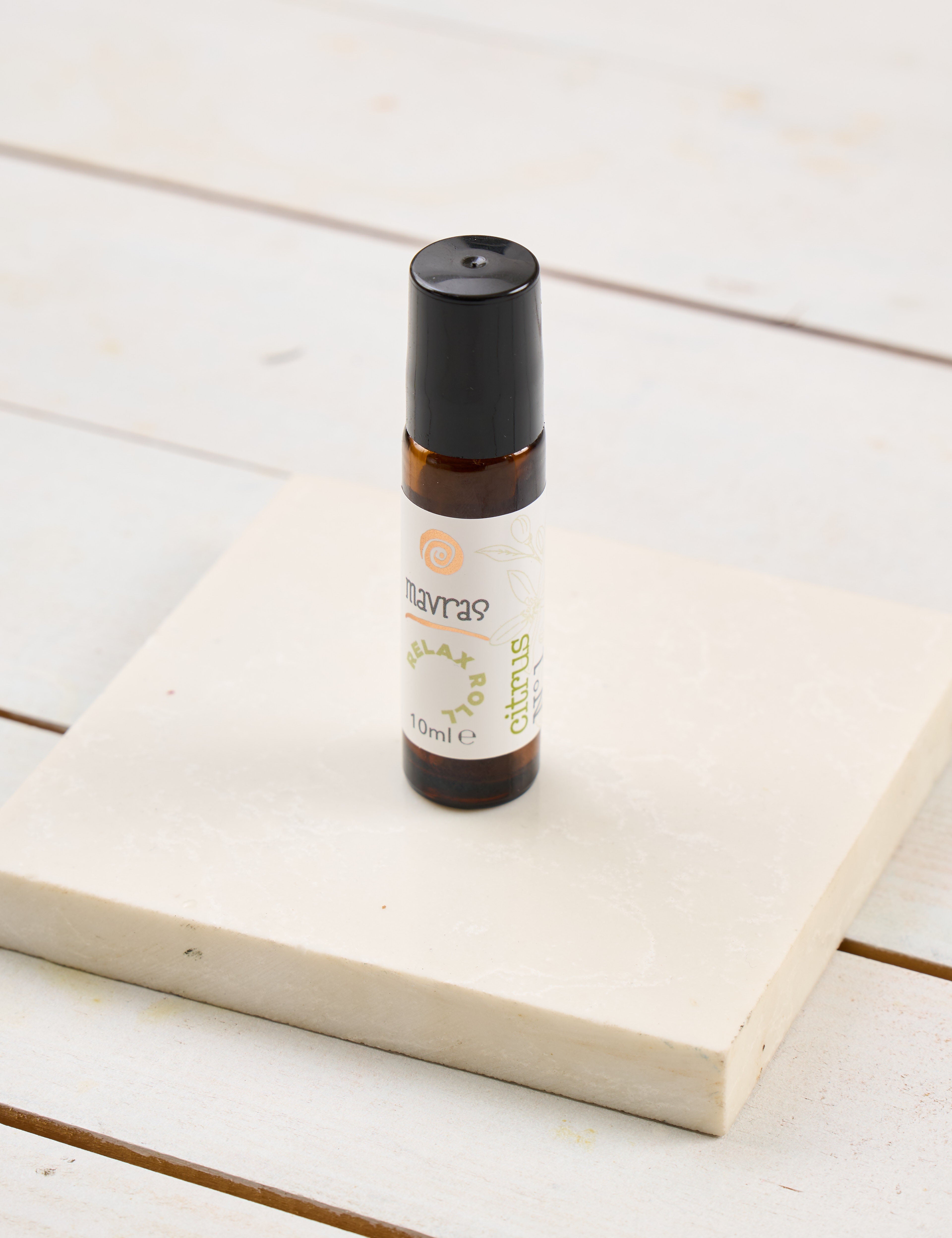 MAVRAS Citrus N°1 Aromatherapy Roll-On Oil 10ml | Natural Essential Oil Blend with Orange, Lemon & Bergamot | Refreshing Daily Fragrance, Travel-Size, Vegan, Cruelty-Free